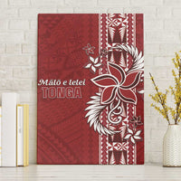 Tonga Language Week Canvas Wall Art Malo e Lelei Kupesi Ngatu Pattern LT05 Without Frame Red - Polynesian Pride