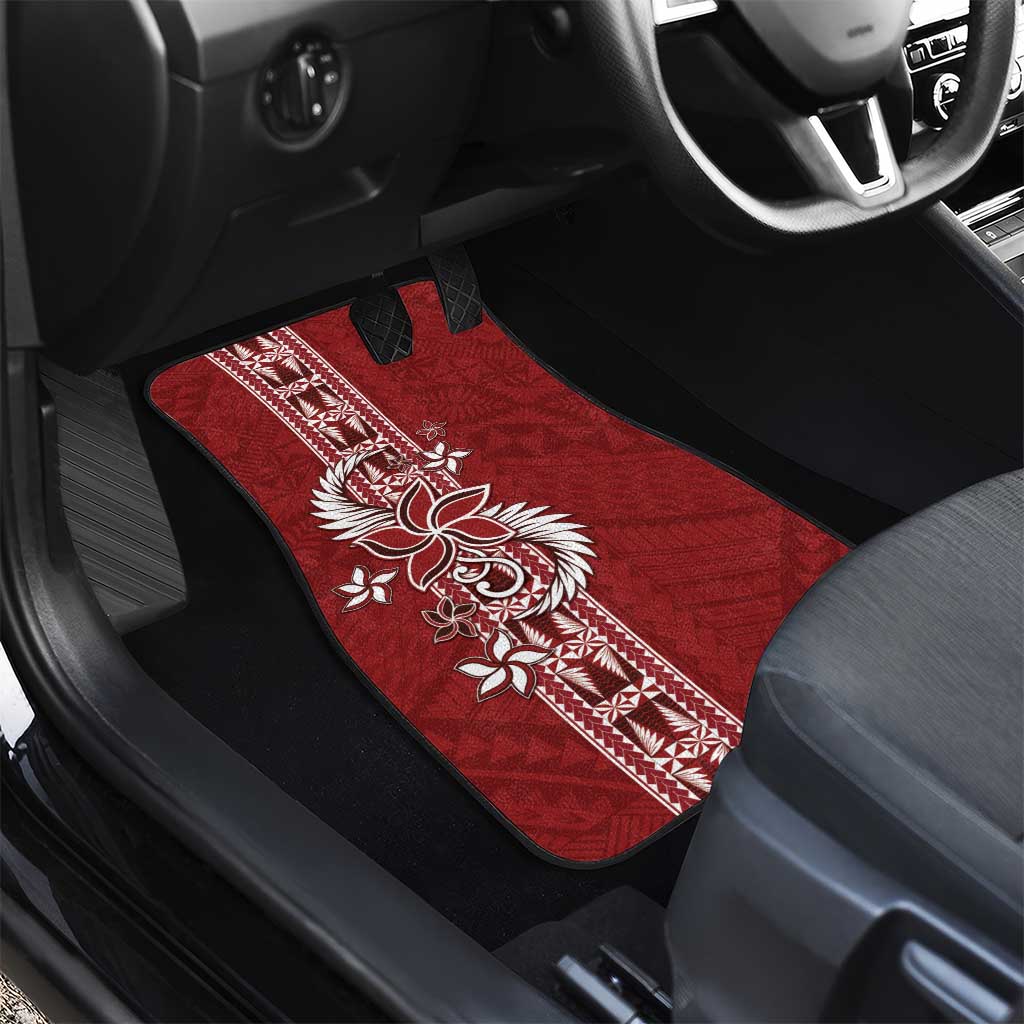 Tonga Language Week Car Mats Malo e Lelei Kupesi Ngatu Pattern LT05 - Polynesian Pride
