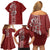 Tonga Language Week Family Matching Off Shoulder Short Dress and Hawaiian Shirt Malo e Lelei Kupesi Ngatu Pattern