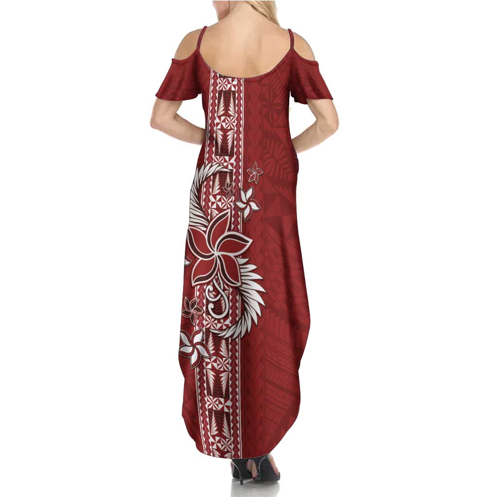 Tonga Language Week Family Matching Summer Maxi Dress and Hawaiian Shirt Malo e Lelei Kupesi Ngatu Pattern LT05 - Polynesian Pride