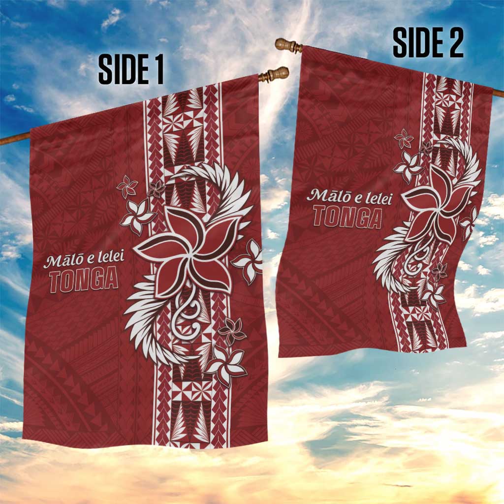 Tonga Language Week Garden Flag Malo e Lelei Kupesi Ngatu Pattern LT05 - Polynesian Pride