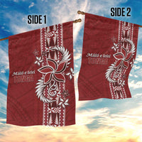 Tonga Language Week Garden Flag Malo e Lelei Kupesi Ngatu Pattern LT05 - Polynesian Pride