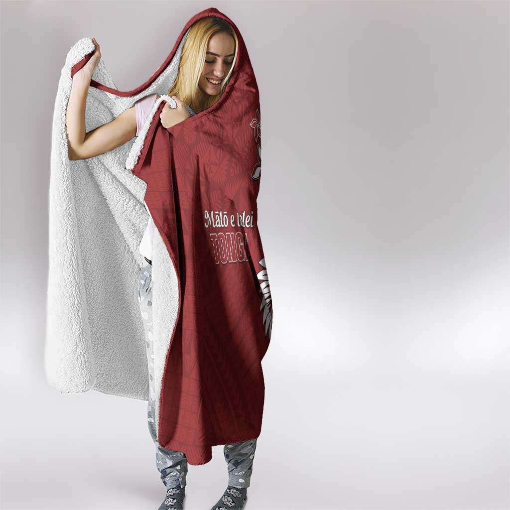 Tonga Language Week Hooded Blanket Malo e Lelei Kupesi Ngatu Pattern LT05 - Polynesian Pride