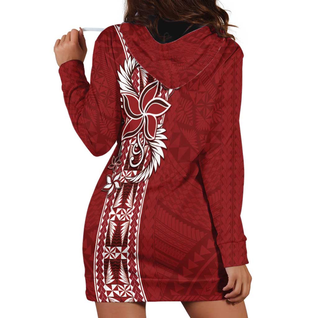 Tonga Language Week Hoodie Dress Malo e Lelei Kupesi Ngatu Pattern LT05 - Polynesian Pride
