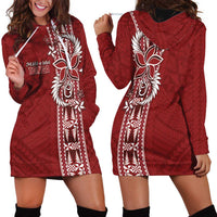 Tonga Language Week Hoodie Dress Malo e Lelei Kupesi Ngatu Pattern LT05 - Polynesian Pride