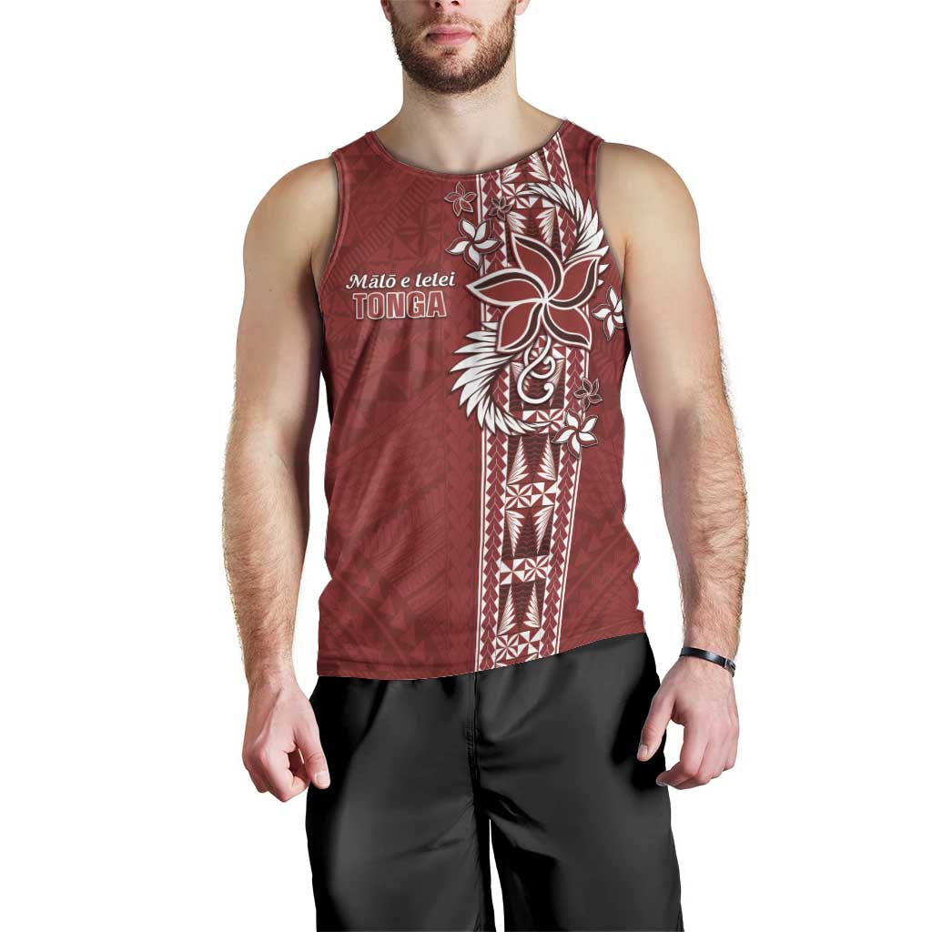 Tonga Language Week Men Tank Top Malo e Lelei Kupesi Ngatu Pattern LT05 - Polynesian Pride