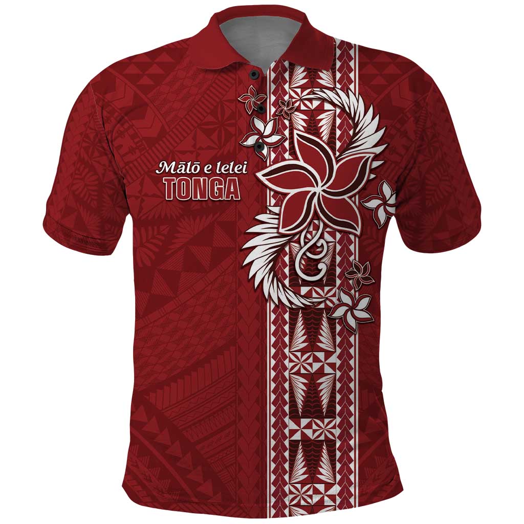 Tonga Language Week Polo Shirt Malo e Lelei Kupesi Ngatu Pattern