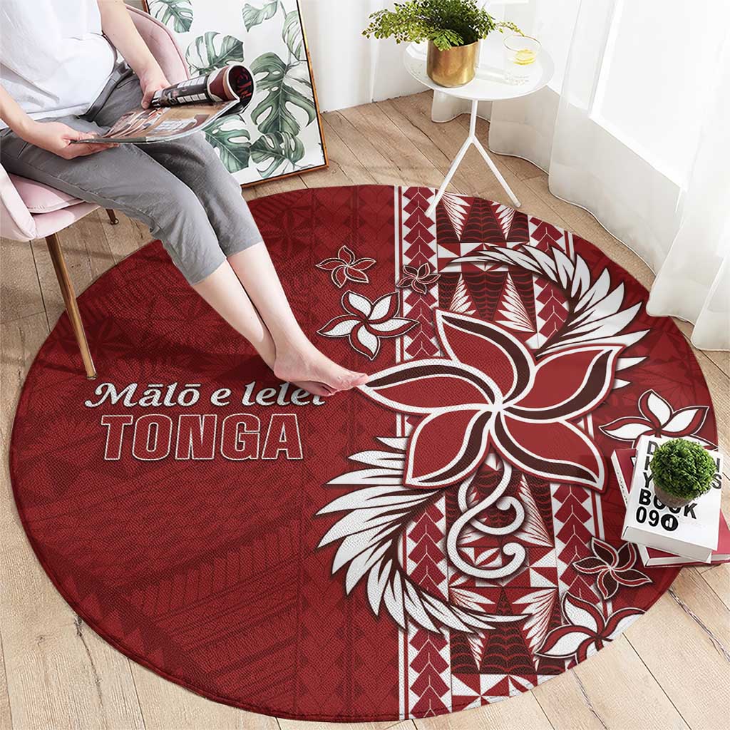 Tonga Language Week Round Carpet Malo e Lelei Kupesi Ngatu Pattern