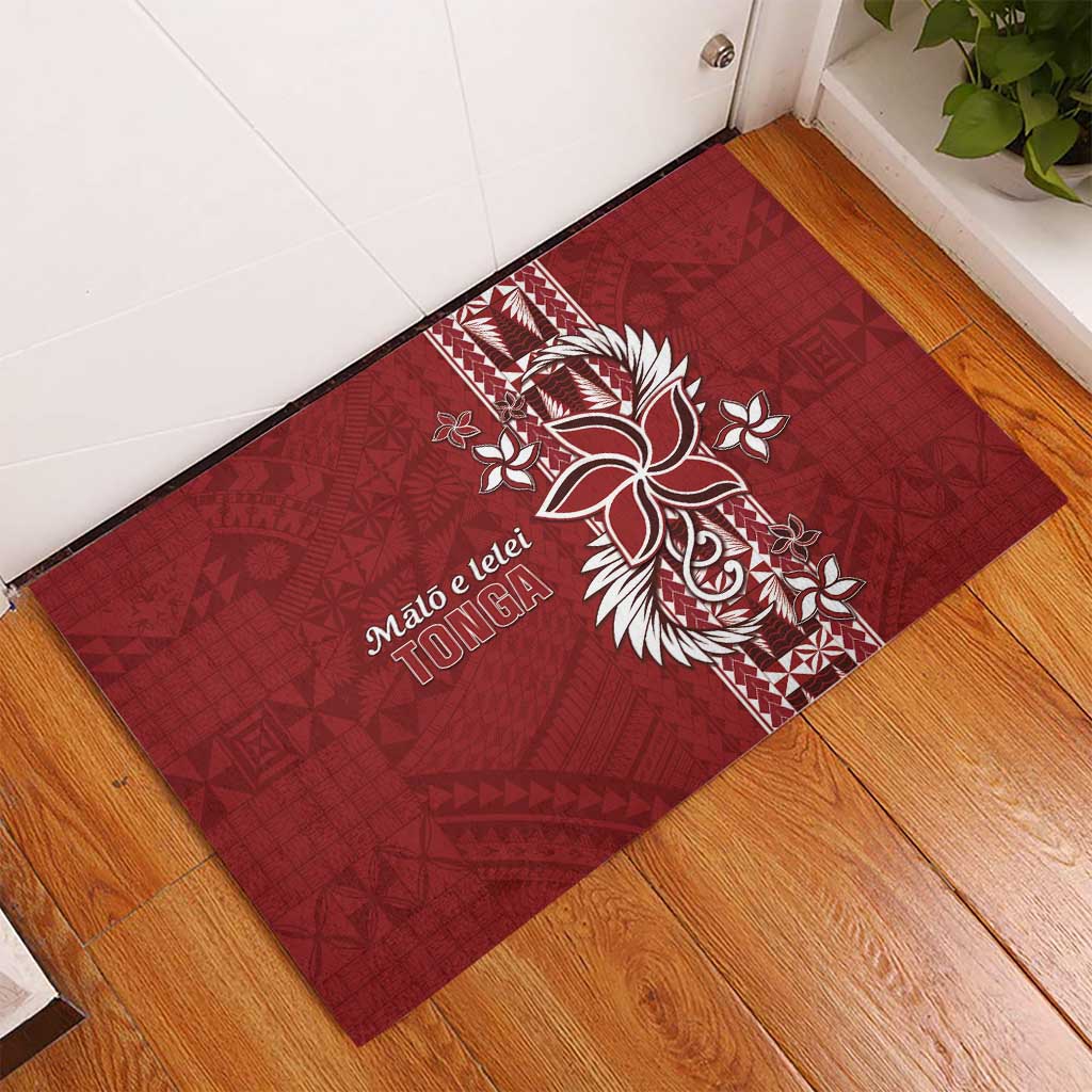 Tonga Language Week Rubber Doormat Malo e Lelei Kupesi Ngatu Pattern LT05 - Polynesian Pride