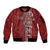 Tonga Language Week Sleeve Zip Bomber Jacket Malo e Lelei Kupesi Ngatu Pattern