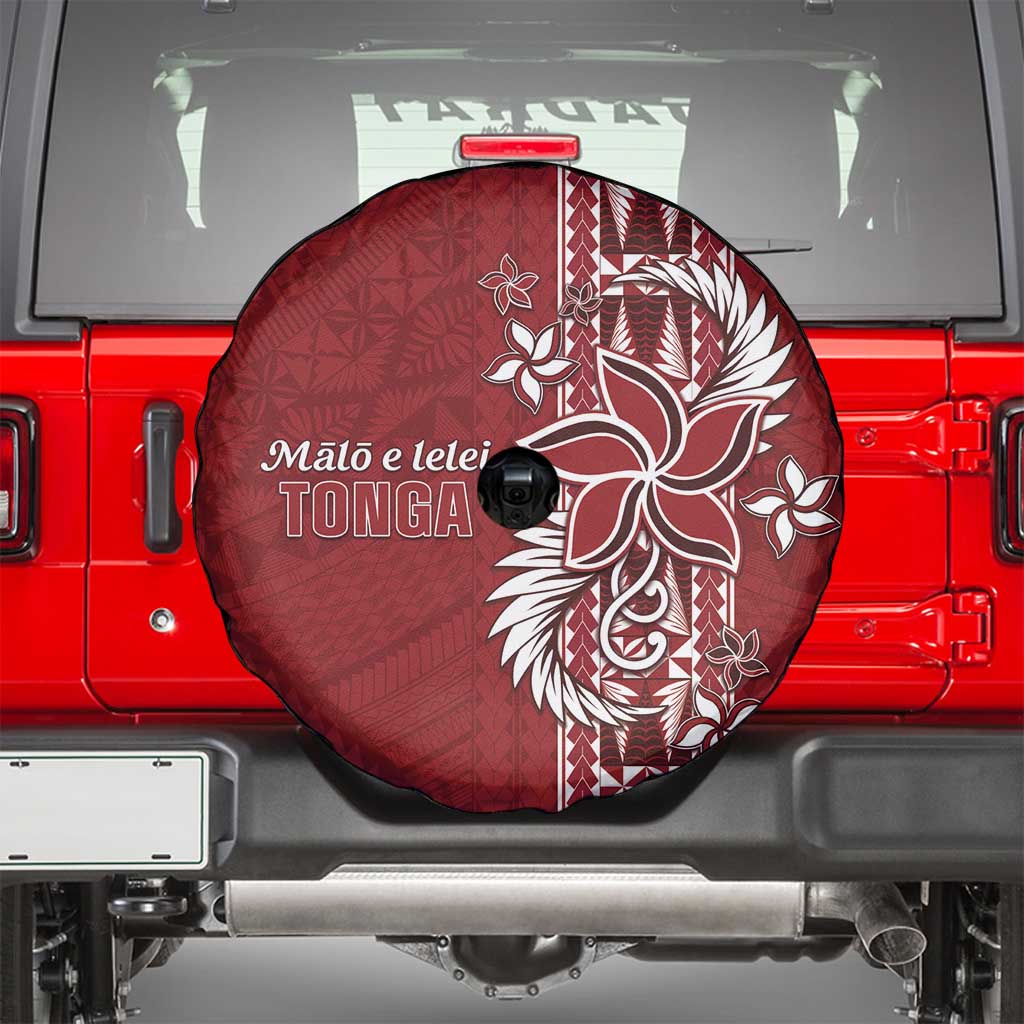 Tonga Language Week Spare Tire Cover Malo e Lelei Kupesi Ngatu Pattern LT05 - Polynesian Pride