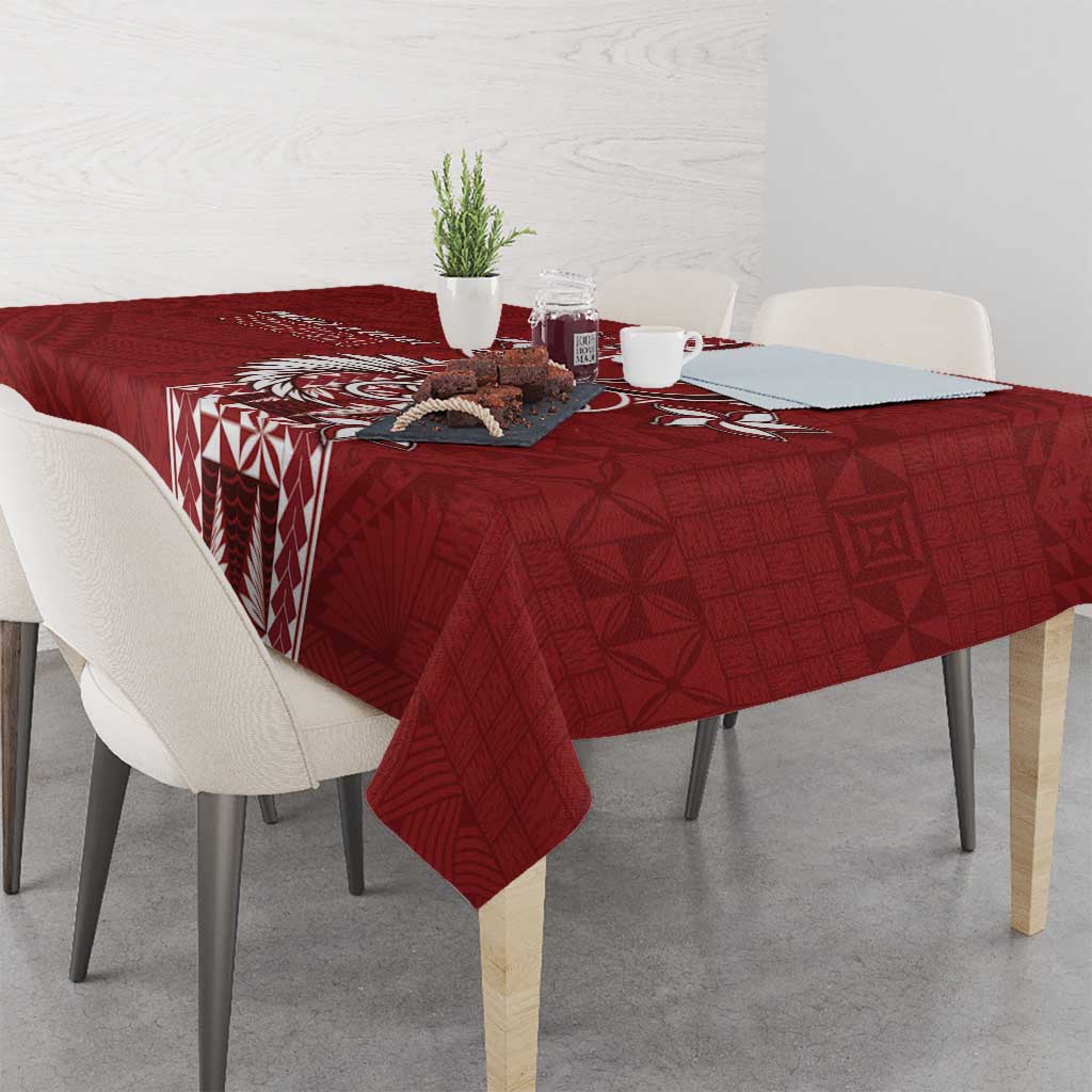 Tonga Language Week Tablecloth Malo e Lelei Kupesi Ngatu Pattern LT05 - Polynesian Pride