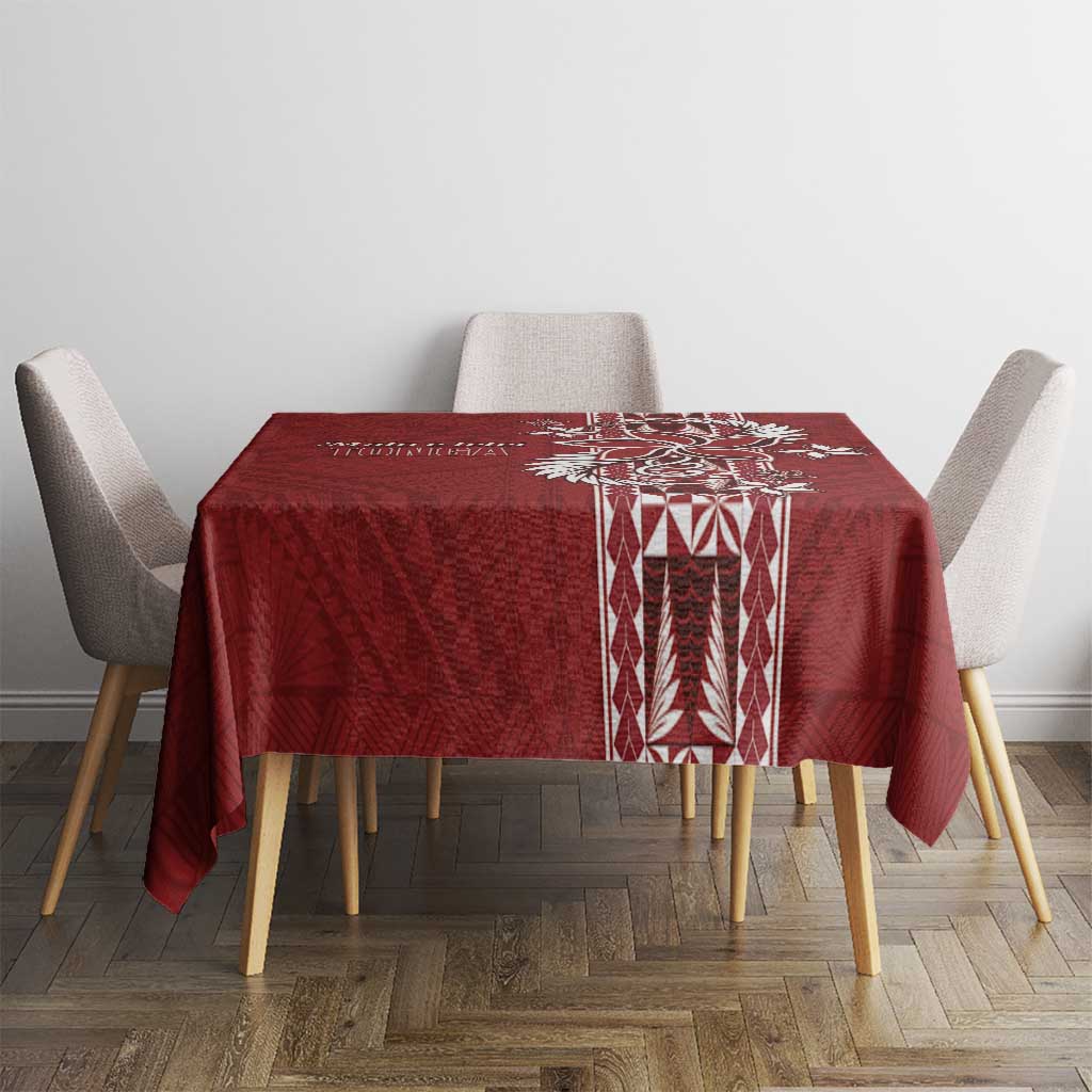 Tonga Language Week Tablecloth Malo e Lelei Kupesi Ngatu Pattern LT05 - Polynesian Pride