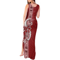 Tonga Language Week Tank Maxi Dress Malo e Lelei Kupesi Ngatu Pattern LT05 - Polynesian Pride