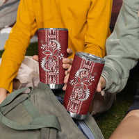 Tonga Language Week Tumbler Cup Malo e Lelei Kupesi Ngatu Pattern LT05 - Polynesian Pride
