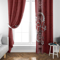 Tonga Language Week Window Curtain Malo e Lelei Kupesi Ngatu Pattern LT05 - Polynesian Pride