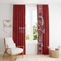 Tonga Language Week Window Curtain Malo e Lelei Kupesi Ngatu Pattern LT05 - Polynesian Pride