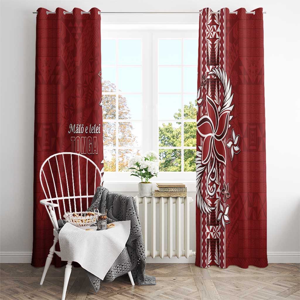 Tonga Language Week Window Curtain Malo e Lelei Kupesi Ngatu Pattern LT05 - Polynesian Pride