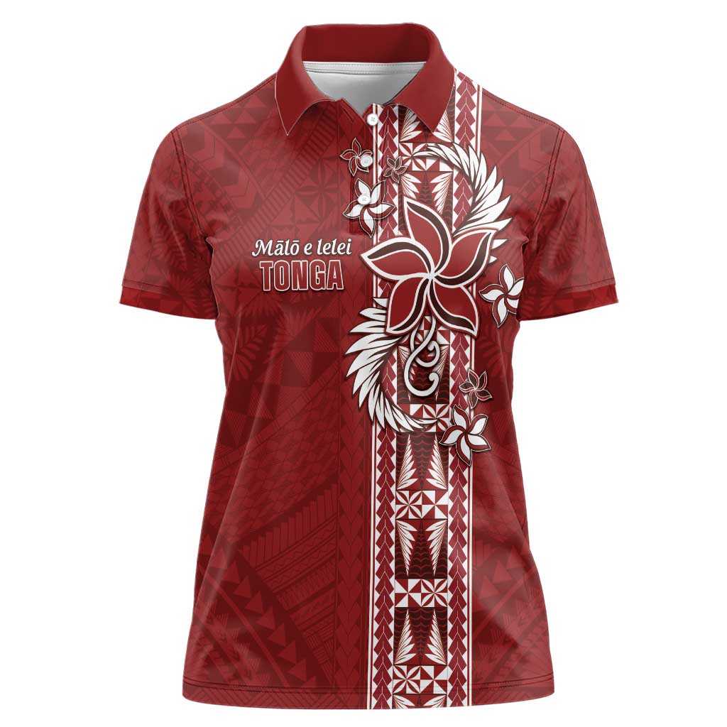 Tonga Language Week Women Polo Shirt Malo e Lelei Kupesi Ngatu Pattern