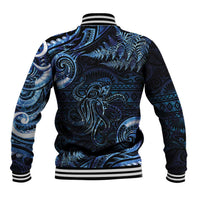 Aotearoa New Zealand Octopus Baseball Jacket Silver Fern Maori Pattern LT05 - Polynesian Pride
