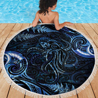 Aotearoa New Zealand Octopus Beach Blanket Silver Fern Maori Pattern LT05 - Polynesian Pride