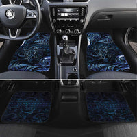 Aotearoa New Zealand Octopus Car Mats Silver Fern Maori Pattern LT05 Set 4pcs Blue - Polynesian Pride