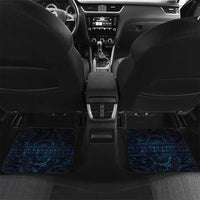 Aotearoa New Zealand Octopus Car Mats Silver Fern Maori Pattern LT05 Set 2pcs - Back Blue - Polynesian Pride