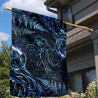 Aotearoa New Zealand Octopus Garden Flag Silver Fern Maori Pattern LT05 - Polynesian Pride