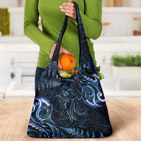 Aotearoa New Zealand Octopus Grocery Bag Silver Fern Maori Pattern LT05 - Polynesian Pride