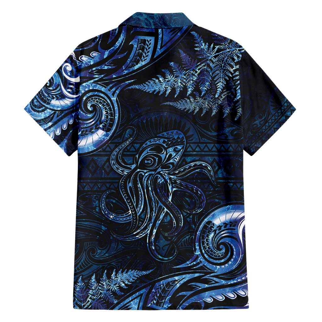 Aotearoa New Zealand Octopus Hawaiian Shirt Silver Fern Maori Pattern LT05 - Polynesian Pride