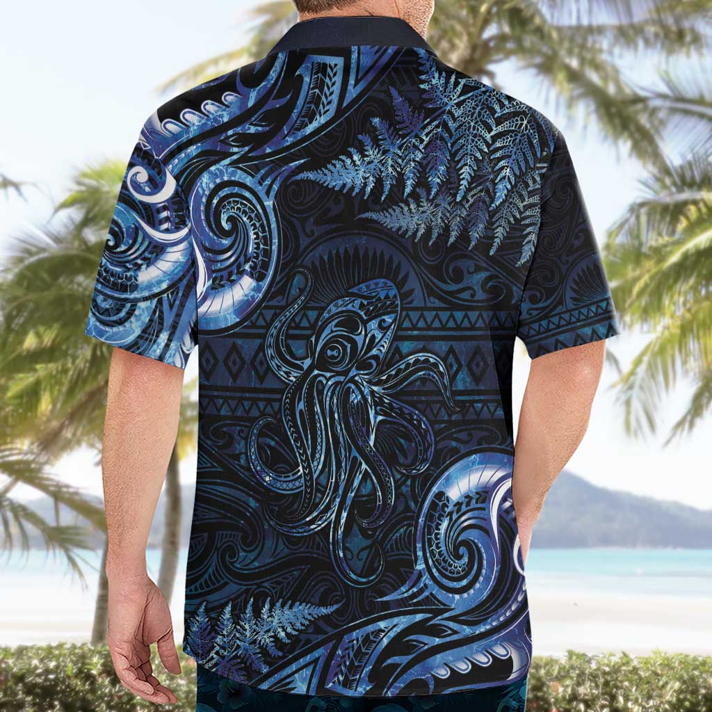Aotearoa New Zealand Octopus Hawaiian Shirt Silver Fern Maori Pattern LT05 - Polynesian Pride
