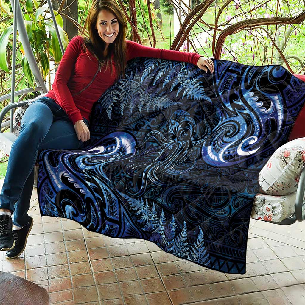 Aotearoa New Zealand Octopus Quilt Silver Fern Maori Pattern