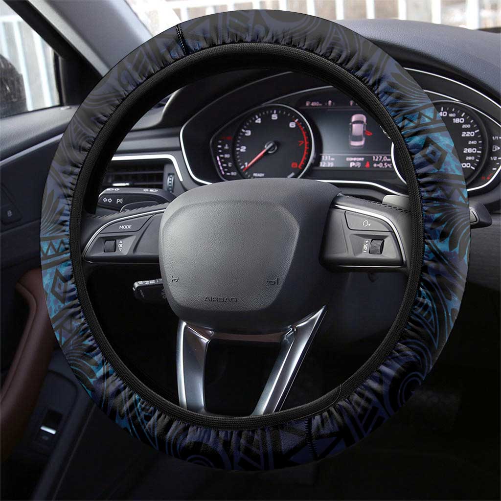 Aotearoa New Zealand Octopus Steering Wheel Cover Silver Fern Maori Pattern LT05 - Polynesian Pride