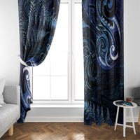 Aotearoa New Zealand Octopus Window Curtain Silver Fern Maori Pattern LT05 - Polynesian Pride