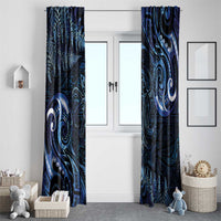 Aotearoa New Zealand Octopus Window Curtain Silver Fern Maori Pattern LT05 - Polynesian Pride