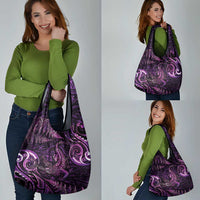 Aotearoa New Zealand Crocodile Grocery Bag Silver Fern Maori Pattern LT05 - Polynesian Pride