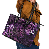 Aotearoa New Zealand Crocodile Leather Tote Bag Silver Fern Maori Pattern LT05 - Polynesian Pride