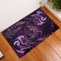 Aotearoa New Zealand Crocodile Rubber Doormat Silver Fern Maori Pattern LT05 - Polynesian Pride