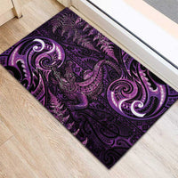 Aotearoa New Zealand Crocodile Rubber Doormat Silver Fern Maori Pattern LT05 - Polynesian Pride