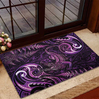Aotearoa New Zealand Crocodile Rubber Doormat Silver Fern Maori Pattern LT05 - Polynesian Pride