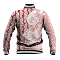 Samoa Teuila Baseball Jacket Pink Samoan Siapo Motifs