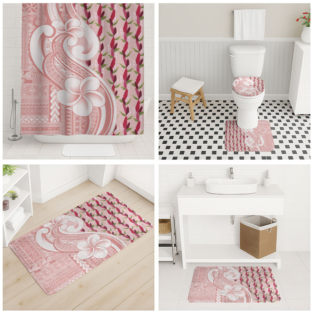 Samoa Teuila Bathroom Set Pink Samoan Siapo Motifs
