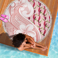 Samoa Teuila Beach Blanket Pink Samoan Siapo Motifs