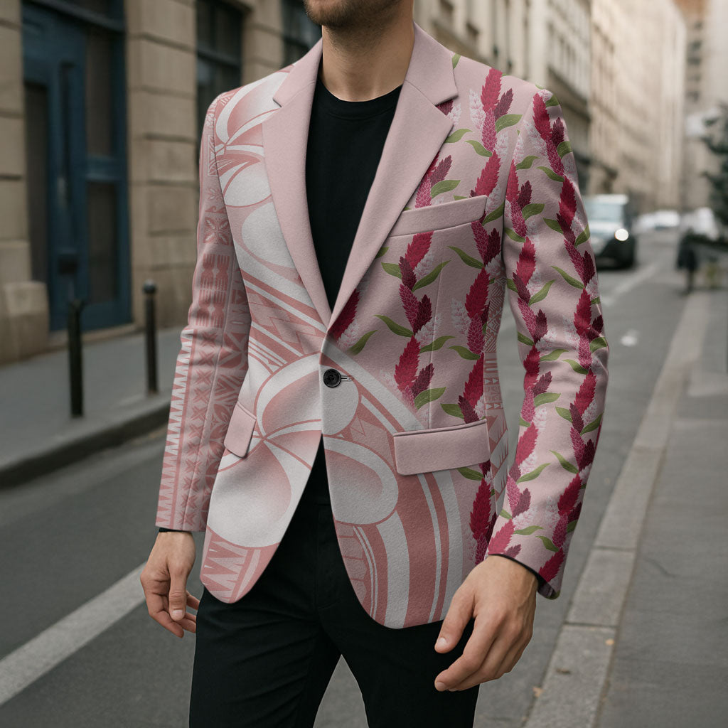 Samoa Teuila Blazer Pink Samoan Siapo Motifs