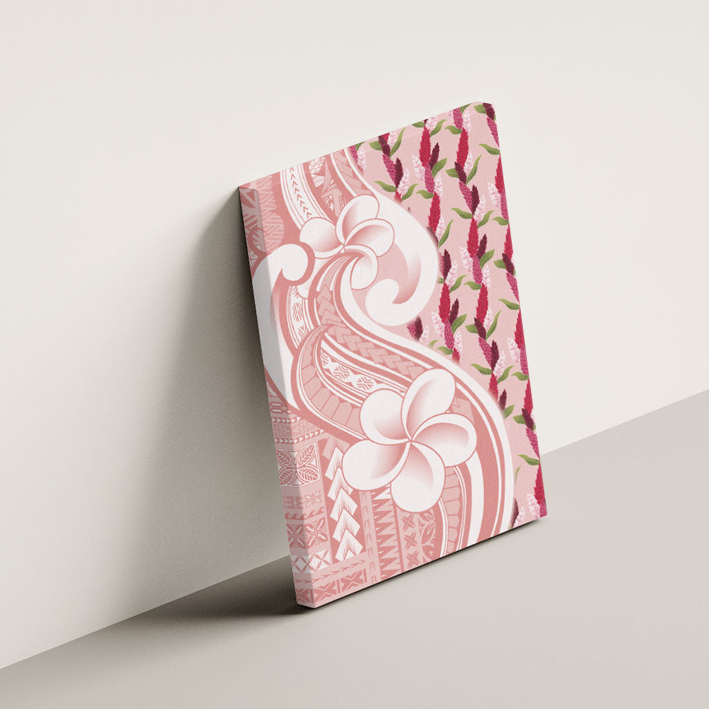 Samoa Teuila Canvas Wall Art Pink Samoan Siapo Motifs