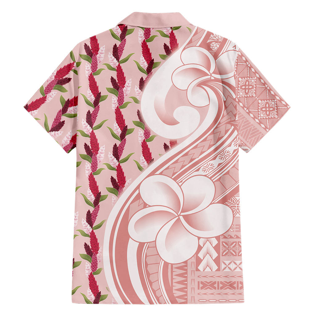 Samoa Teuila Family Matching Tank Maxi Dress and Hawaiian Shirt Pink Samoan Siapo Motifs