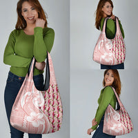 Samoa Teuila Grocery Bag Pink Samoan Siapo Motifs