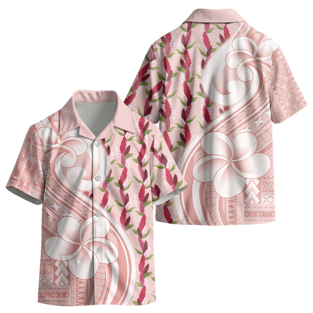 Samoa Teuila Kid Hawaiian Shirt Pink Samoan Siapo Motifs LT05