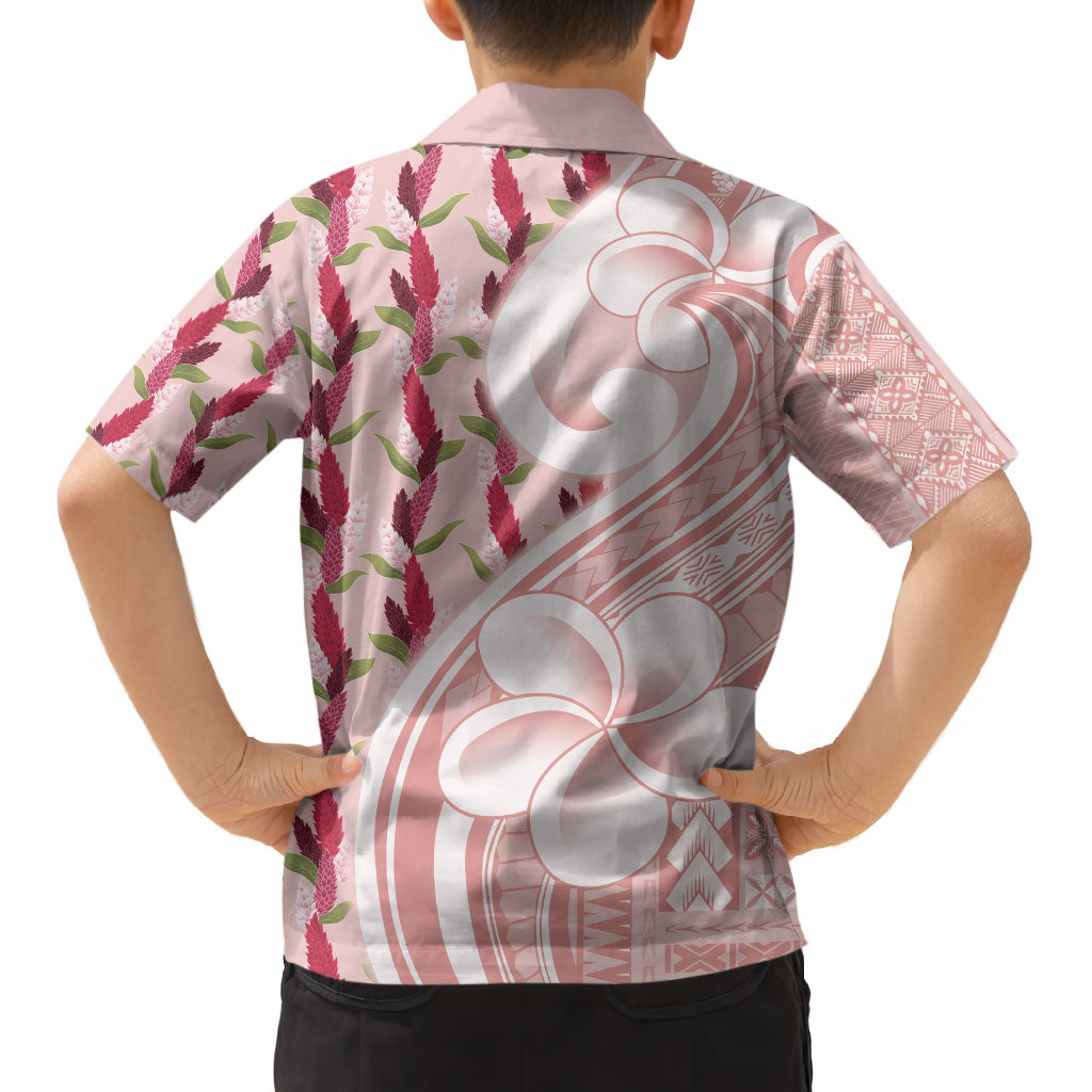 Samoa Teuila Kid Hawaiian Shirt Pink Samoan Siapo Motifs LT05