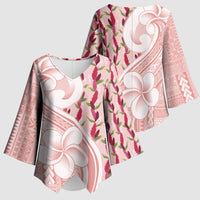 Samoa Teuila Kimono Sleeve Blouse Pink Samoan Siapo Motifs